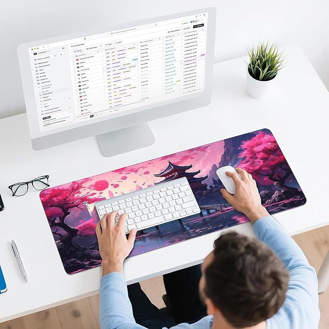 Gaming Mouse Pad - (31.5"×11.8") Japanese Anime Large Mouse Pads for Desk - Desk Mat for Keyboard and Mouse with Non-Slip Base, Desks Pad Matfor Game/Office & Home - Image 6
