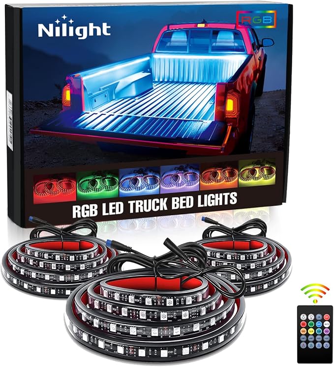 Nilight 3PCS 60 Inch RGB Truck Bed Light Strip 270 LED Neon Accent LED by Nilight