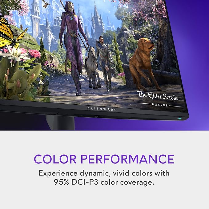 Alienware 27 4K Dual-Resolution Gaming Monitor - AW2725QF - 4K at 180Hz and FHD at 360Hz, 0.5ms GTG 1ms GTG (Extreme Mode), VESA AdaptiveSync, NVIDIA G-SYNC Compatible, HDMI/DP/USB 3.2 Gen1 - Black - Image 4
