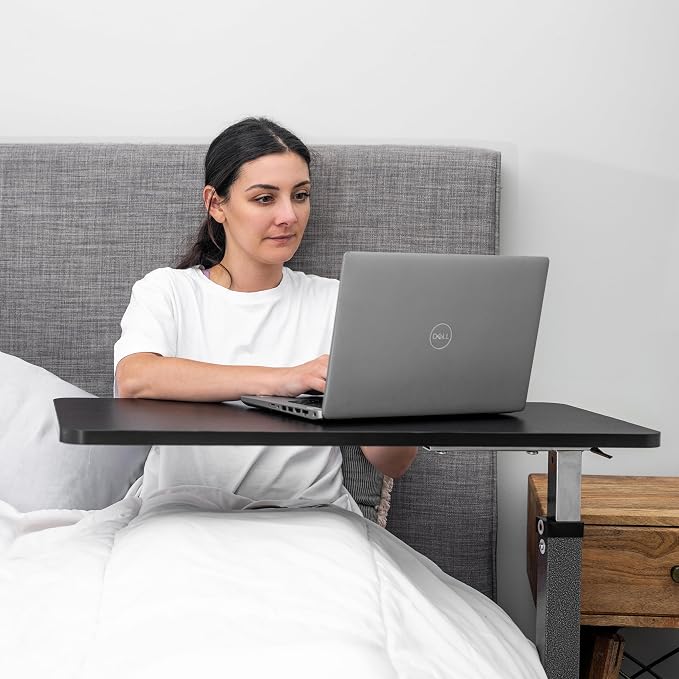Roscoe Medical Hospital Bed Table, Rolling Overbed Table, Laptop Tables for Recliner, Bed, Bedside and Sofa - Computer Tables, Hospital Tray, Adjustable with Wheels and Secure Height Adjustment - Image 2
