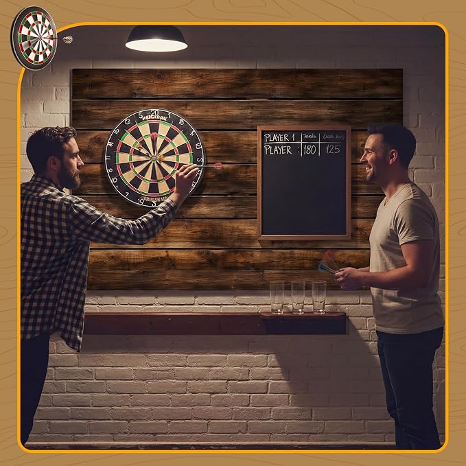Hahafelt Felt Wood Grain Dart Board Wall Protectors Square Dart Board Backing Tiles Dartboard Backboard Cork Backboards Alternative - Image 5