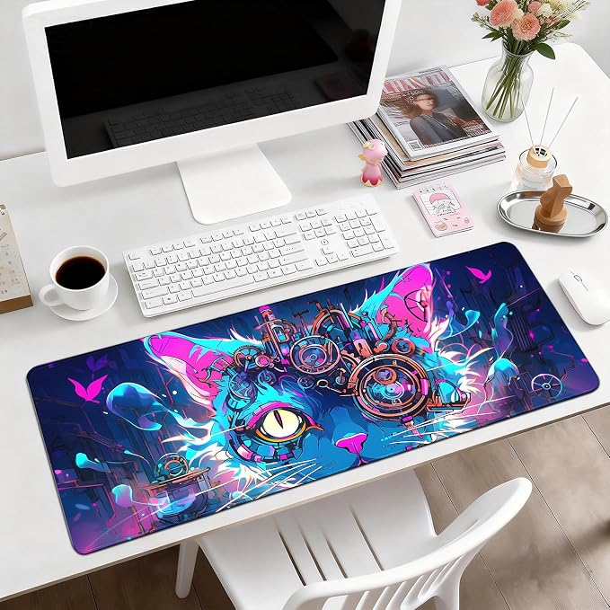 Gaming Mouse Pad, Desk Mat for Keyboard and Mouse, Large Mouse Pad for Desk, Computer Mousepad - Image 2