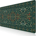 iCasso Desk Mat,Mouse Pad for Office Decor,35.4x15.7in,Deep Green | Back to School Desk Pad Mat, Anti-Slip Big Mousepad with Stitched Edges for Computer Desktop,Smooth Water-Resistant by iCasso