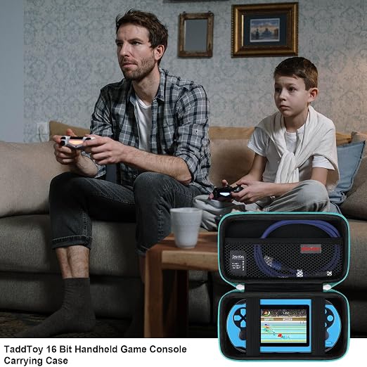 Elonbo Carrying Case for TaddToy/WELLST·G/Beijue/FAMILY POCKET/CCTU/X- JOYKIDS/GREENCREEK/Beico/KAVOYI/GuaiyeyeAP/TEBIYOU Handheld Game Console, Portable Electronic Gaming Player Bag, Green - Image 7