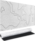 Large Mouse Pad, Water Resist Extra Gaming Large Mousepad with Stitched Edges, 31.5" x 15.7" Non-Slip Rubber Base Office Big Long Keyboard Pad for Office Gamer Home XXL, White by AREYLO