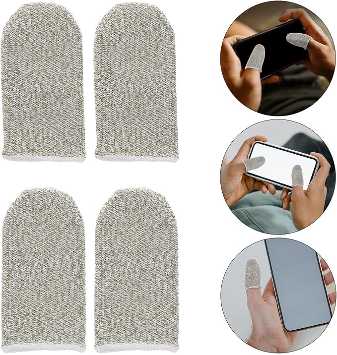 PartyKindom 10pcs Gaming Finger Sleeves for Mobile Gaming Breathable Cotton and Chinlon Material Comfortable Fit Thumb Guards Anti-Sweat Finger Covers for Better Control and Precision - Image 9
