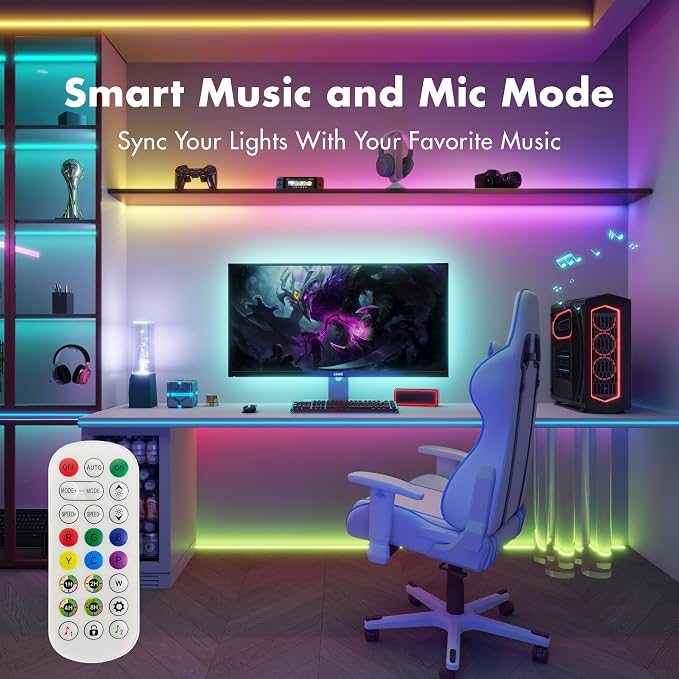 LED Strip Lights,130FT Smart IC RGB WiFi Voice Controlled LED Lights - Image 4