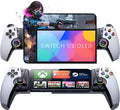 NinjaPlusOX Mobile Gaming Controller for iPhone/Android/Switch 2/Switch/OLED, Wireless Phone Controller with Hall Effect Joysticks/Hall Triggers, 8 Color RGB Lighting, Turbo, Macros -White by NinjaPlusOX