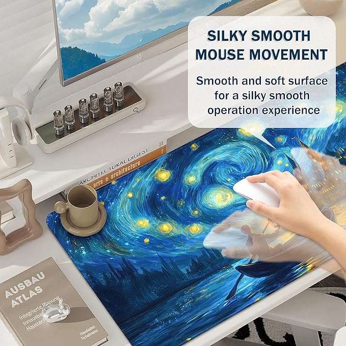 Mouse Pad Gaming - Desk Mat for Keyboard and Mouse - Large Mouse Pads for Desk, Gaming Mousepad with Non-Slip Base, Desks Pad (31.5" X 11.8") for Game, Office and Home - Image 4