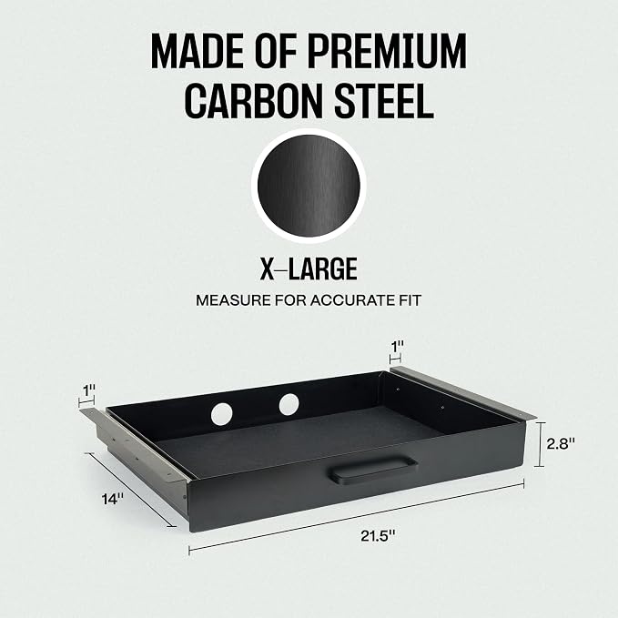 Under Desk Drawer Slide Out Attachment - Carbon Steel Undermount Table Drawer with Cable Management, Pull Out Add-On Storage for Office & Standing Desks (21.5" x 14" x 2.8") - Image 2