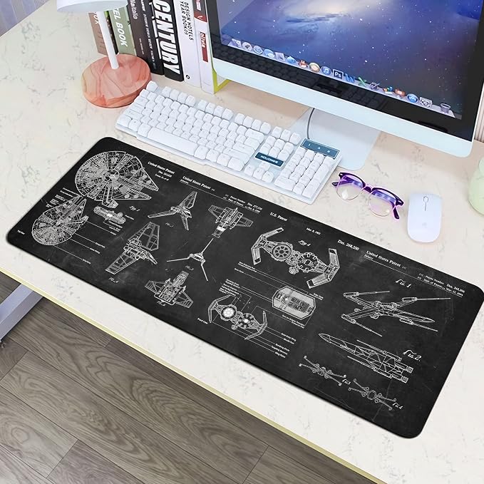 Spaceship Space Mouse mat, Sci-fi Control Console Display Desk Mat, Large Mouse pad for Desk, Gamer Mouse pad, Laptop Pad Mat, Gaming Accessories, Computer Accessories, Gaming Room Decor, SciFi Gift - Image 2