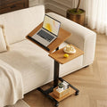 LINGMI Mobile Height Adjustable Laptop Desk with Mouse Pad, Portable Laptop Desk Rolling Tiltable Table with Small Side Table for Couch,Rolling Computer Stand by Unknown