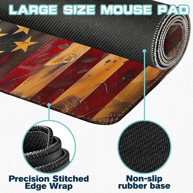 Mouse Pad Gaming - Desk Mat for Keyboard and Mouse - Large Mouse Pads for Desk, Gaming Mousepad with Non-Slip Base, Desks Pad (31.5" X 11.8") for Game, Office and Home - Image 2