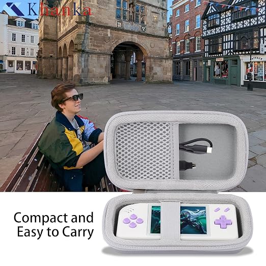 khanka Case for RG28XX Retro Handheld Game Console + HDMI Adapter,White - Image 8