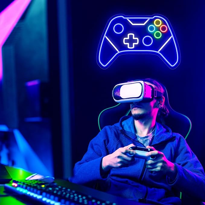 Gamer Neon Sign, Gaming Neon Sign for Gamer Room Decor, Gaming Lights for Wall Decor, Boys Bedroom and Video Game Room, USB Powered Adjust Brightness Gaming Led Sign, Gamer Gifts for Kid, Teen, Boy - Image 3