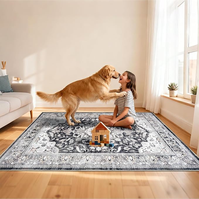 Office Chair Mat for Hardwood Tile Floor, 48"x60"Anti-Slip Under Desk Carpet Protector for Rolling Computer Chair Mat, Machine Washable Office Area Carpet (Chenille,Brown) - Image 7