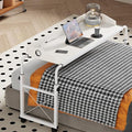Overbed Table with Wheels, Adjustable Queen & King Bed Desk, White by DAPOTUGI