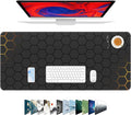 Galdas Mouse Pad for Gaming,XXL XL Large Mouse Mat Long Extended Mousepad Desk Mat Non-Slip Rubber Mice Pads Stitched Edges Thin (31.5 x 11.8 x 0.12 Inches) Grid by Galdas