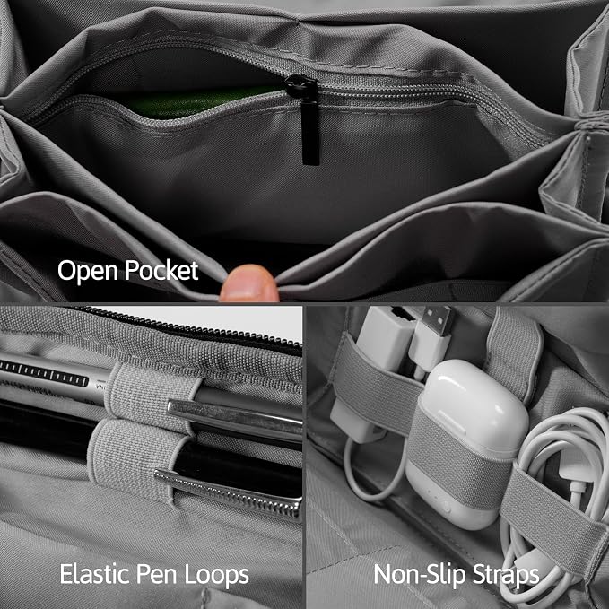 OrgaWise Electronics Organizer, Electronic Accessories Bag Travel Cable Organizer Three-Layer for iPad Mini, Kindle, Hard Drives, Cables, Chargers - Image 4