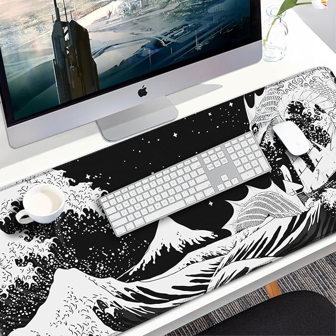 Gaming Mouse Pad, 31.5x15.7 inch Large Extended Computer Keyboard Mouse Mat, Water Resist Non-Slip Mousepad Rubber Base Long XXL Desk Mouse Pad for Gaming, Office & Home, Dragon - Image 7