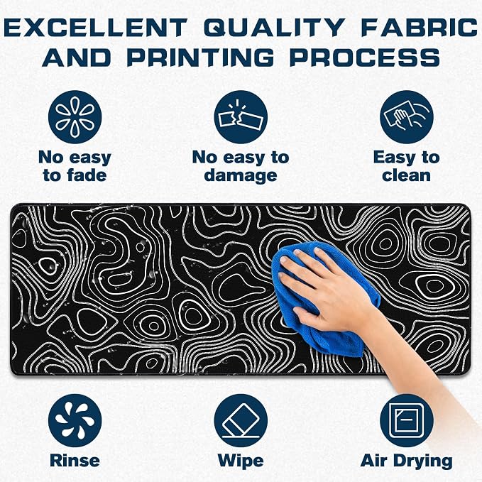 Mouse Pad Gaming - Desk Mat for Keyboard and Mouse - Large Mouse Pads for Desk, Gaming Mousepad with Non-Slip Base, Desks Pad (31.5" X 11.8") for Game, Office and Home - Image 3