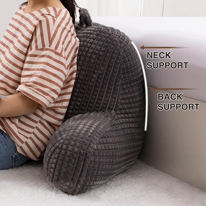 A Nice Night Pink 17" Bed Wedge Pillows with Arms for Sitting - Image 5