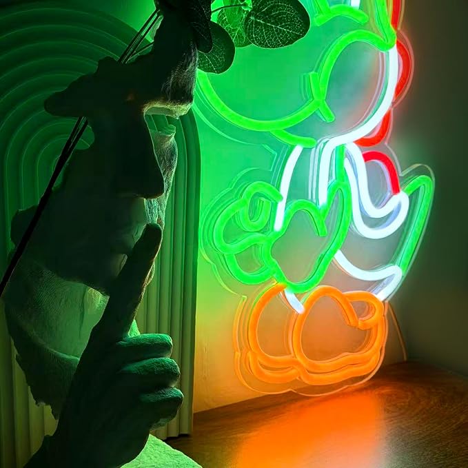 Anime Neon Sign Dinosaurs Neon Sign Dimmable LED Neon Lights for Bedroom Wall Decor Game Room Decor Dinosaur Decor for Kids Boys Man Cave, Gifts for Game Fans - Image 6