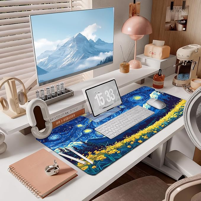 Mouse Pad Gaming - Desk Mat for Keyboard and Mouse - Large Mouse Pad for Desk, Mousepad (35.4" X 15.7") with Non-Slip Base, Desks Pad Mat Office and Home - Image 7