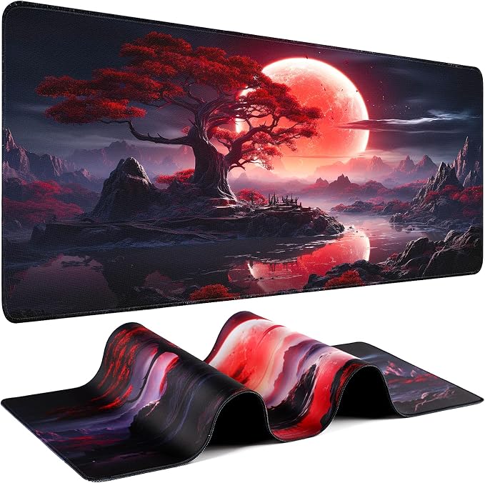 Gaming Mouse Pad - (31.5"×11.8") Japanese Anime Large Mouse Pads for Desk - Desk Mat for Keyboard and Mouse with Non-Slip Base, Desks Pad Matfor Game/Office & Home by Unknown