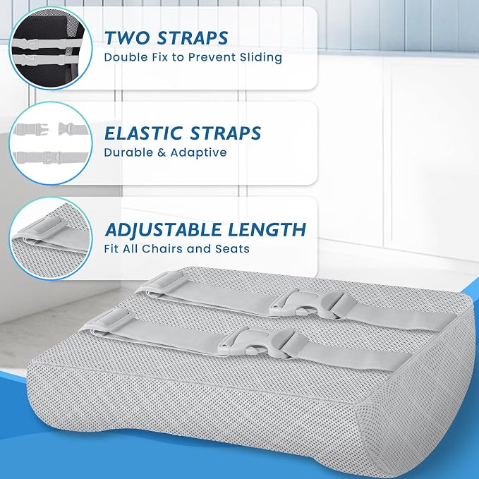 Lumbar Support Pillow for Office Chair, Back Support, Memory Foam | Improve Sitting Posture & Back Pain Relief. Lumbar Pillow Fits Office, Gaming & Car Chairs with Adjustable Dual Straps - Image 5