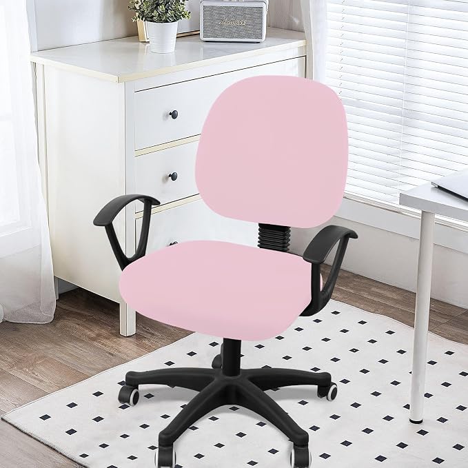 Smiry Stretch Printed Office Computer Desk Chair Covers for Seat & Backrest | Stretch Fit, Soft Fabric Universal Washable Removable, Anti-Dust Rotating Chair Slipcovers Protector - Image 2