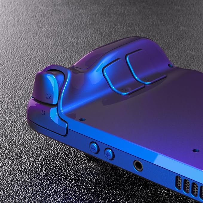 eXtremeRate DIY Full Set Shell with Buttons for Steam Deck LCD, Custom Faceplate Back Plate Replacement Shell for Steam Deck LCD - Chameleon Purple Blue [Console NOT Included] - Image 6