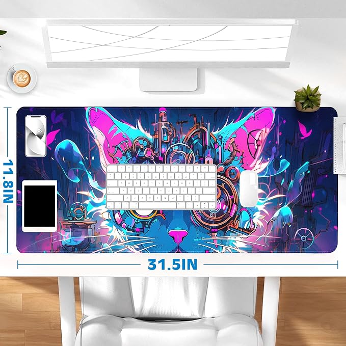 Gaming Mouse Pad, Desk Mat for Keyboard and Mouse, Large Mouse Pad for Desk, Computer Mousepad - Image 6