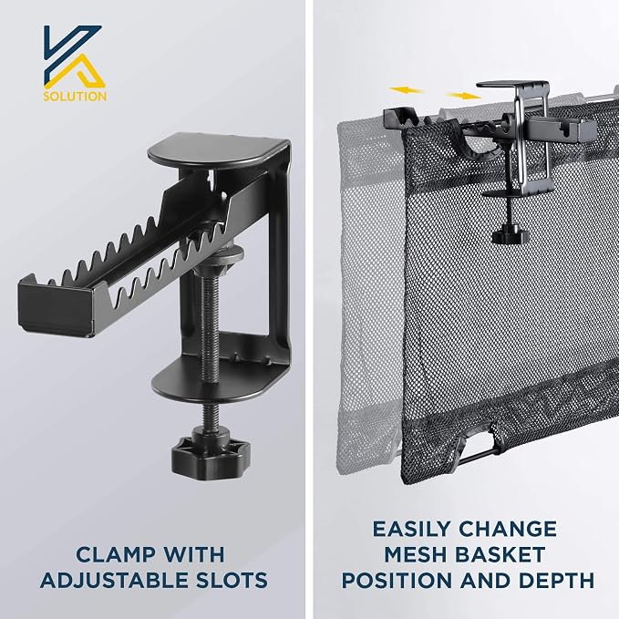 Under Desk Mesh Cable Management – 36 inch Cable Manager Tray for Cord Power Strip -No Drill Cable Management - Safe Wire Management Net for Desks, Office, and Home (Black) - Image 7