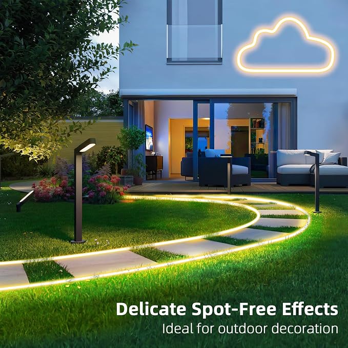 Lamomo LED Neon Lights, 32.8Ft Warm White Dimmable Led Rope Flex, 24V Waterproof LED Strip Lights, Silicone 3000K Neon Strip Lighting for Bedroom Indoor Home Decor - Image 7