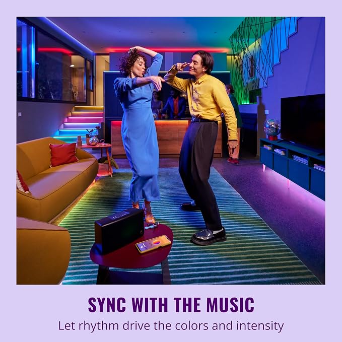 WiZ Connected Smart Light Strip, Sunset/Sunrise Automation, Preset Modes, Control with Voice or App, Full Color RGB Lighting, Voice Control, 50ft Cut to Fit - Image 7