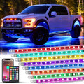 Nilight 8PCS Aluminum RGBW Underglow LED Strip Lights with APP & Remote by Nilight