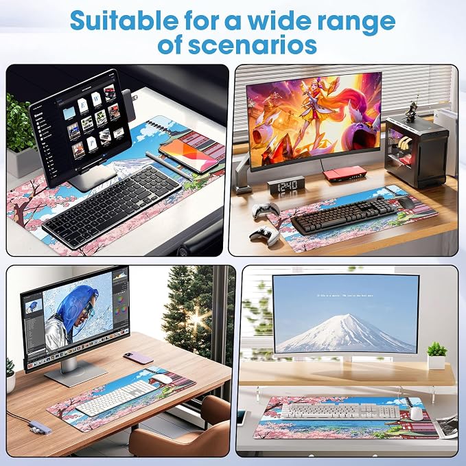 Waterproof Desk Mat 31.5x15.7 Inch - Extra Large Mouse Pad, Building | Covers Full Desk Non Slip Rubber Backing Easy to Clean - Image 7