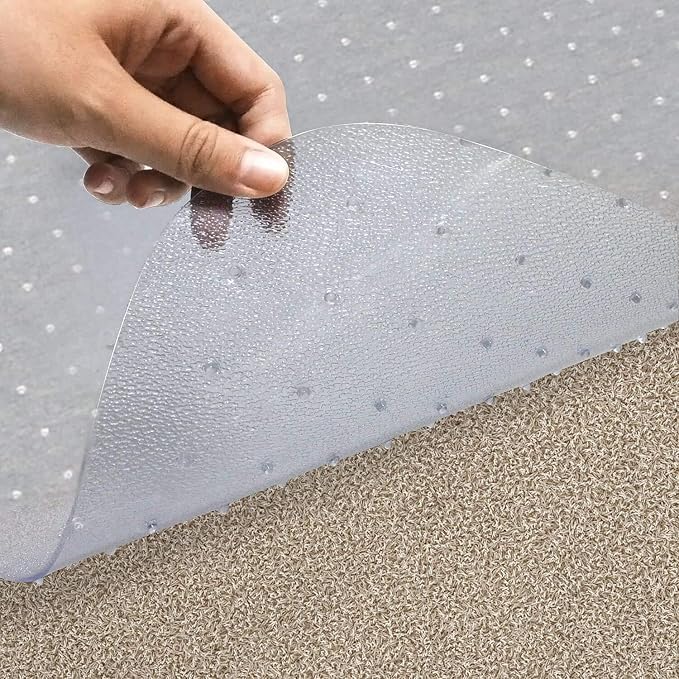 Azadx Office Chair Mat for Carpet Large Desk Chair Mat for Carpeted Floors | Floor Mat for Office Chair on Low, Standard and No Pile Carpeted Floors Durable Carpet Protector Mat (51x 63'' Rectangle) - Image 6