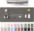 YSAGi Leather Desk Protector, Office Mat, Large Mouse Mat, Non-Slip PU Leather Blotter, Laptop Desk Mat, Waterproof Writing Pad for Office and Home(Dark Grey, 42" x 17.2") by YSAGi
