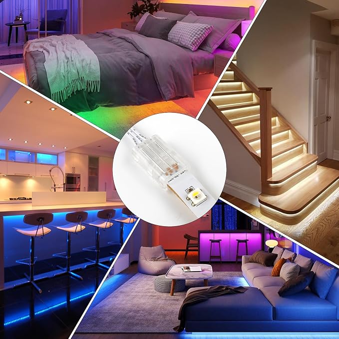 RGBZONE 3 Pin 8mm LED Connector Kit with 10pcs LED Connectors and 32.8ft 3 Pin Extension Wire for 8mm IP20 IP65 SMD 5050 Dream Color LED Strip Lights WS2811 WS2812B - Image 9