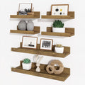 Picture Ledge Shelf, Floating Shelves for Wall Decor, Brown, Set of 6, 16'' by Axeman