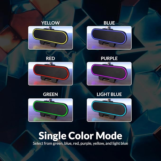 Cyber Acoustics CA-2890GX USB Speaker Bar, 10W, Music-Sync LED Lights - Image 6
