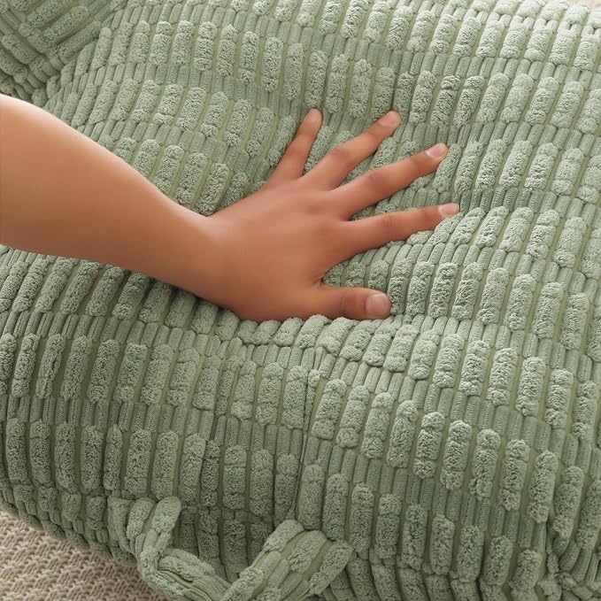 Large Reading Pillow for Sitting Up with Arms,Green Corduroy | Back Pillow for Adults Backrest,19" Sitting Pillow Supports Reading,Gaming & Relaxing in Bed,Couch,Floor - Image 6