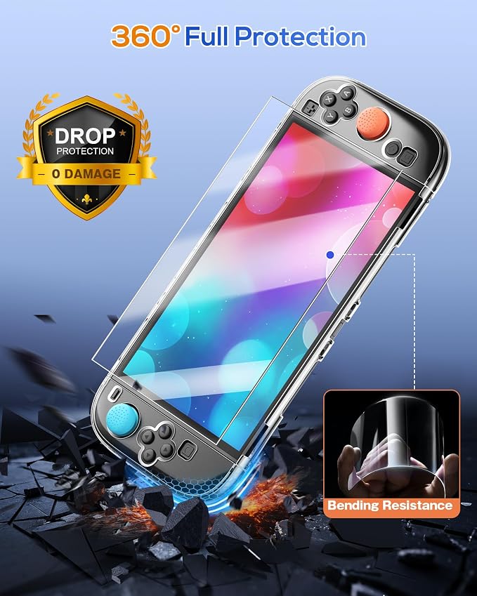 FYOUNG Switch 2 Protective Case,Cover Shell&Screen Protector for Nintendo 2 - Image 4