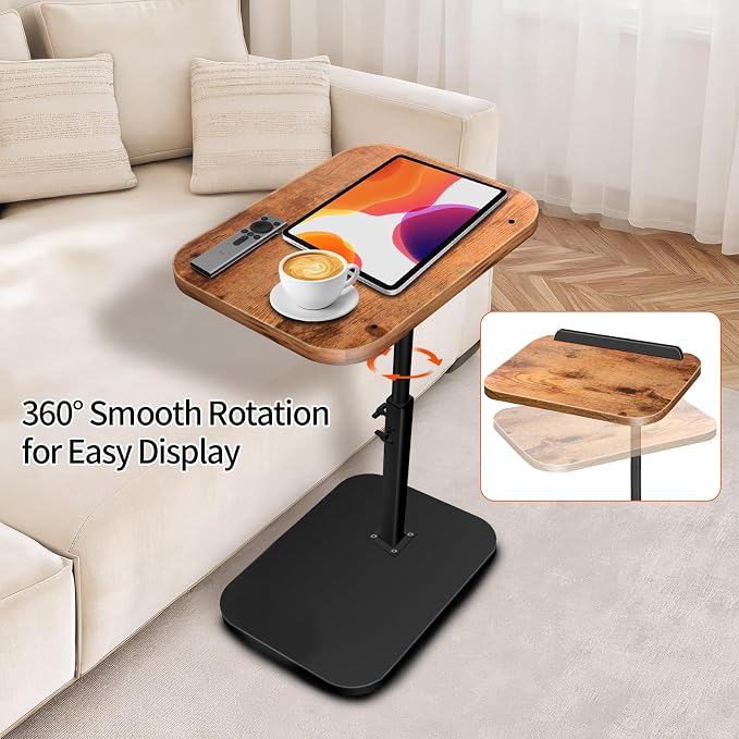 Small End Table Adjustable Height Side Table for Small Spaces - Image 5