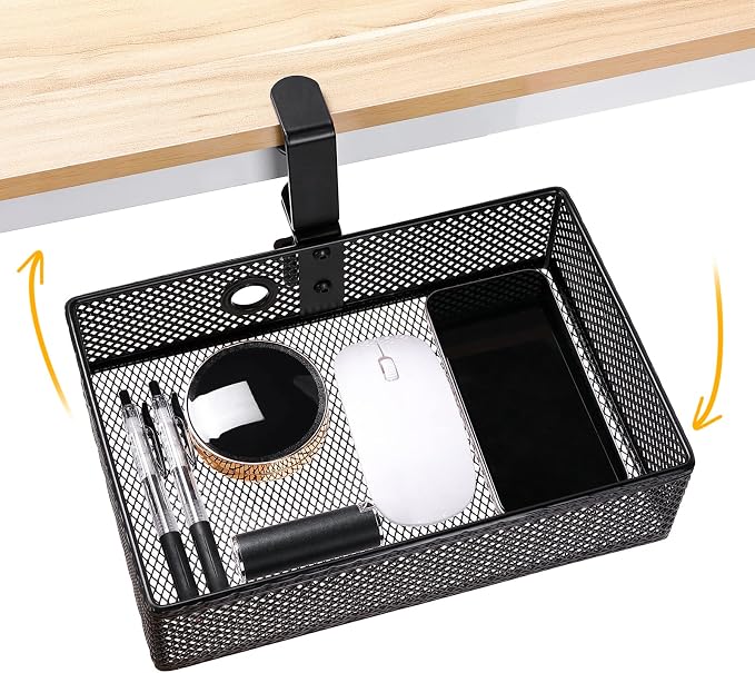 Under Desk Drawer, Clamp on Desk Organizer Hanging Desk Storage Under Table by OfficeProducts