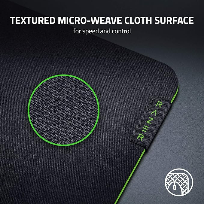 Razer Gigantus V2 Cloth Gaming Mouse Pad (3XL), Thick, Classic Black | Textured MicroWeave Cloth Surface, Thick, High-Density Rubber Foam, Non Slip Base - Image 2