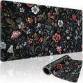 Dark Floral Pattern Large Gaming Mouse Pad Desk Mat 31.5"x15.7" | Extended Mousepad, Non-Slip Rubber Base , Stitched Edges, for Computer/Laptop/Office/Home by Mcapirivo