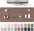 YSAGi Leather Desk Protector, Office Mat, Large Mouse Mat, Non-Slip PU Leather Blotter, Laptop Desk Mat, Waterproof Writing Pad for Office and Home(Chocolate, 42" x 17.2") by YSAGi